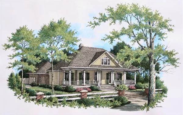 image of single story country house plan 8629